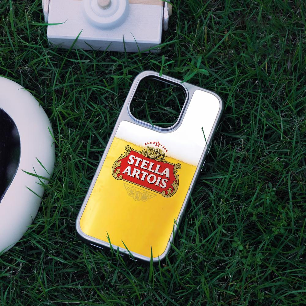 Beer & Wine Grab - S-STELLA A-ARTOIS ビール柄 iPhoneケース iPhone 17