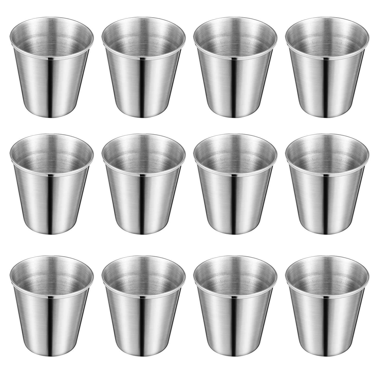 Wine Beer Spirit - 12個入りステンレス製ドリンクタンブラー、プロフェッショナルバーカップ、スピリッツ、ワイン、ビール、ジュース、旅行、ホームパーティー用アクセサリー