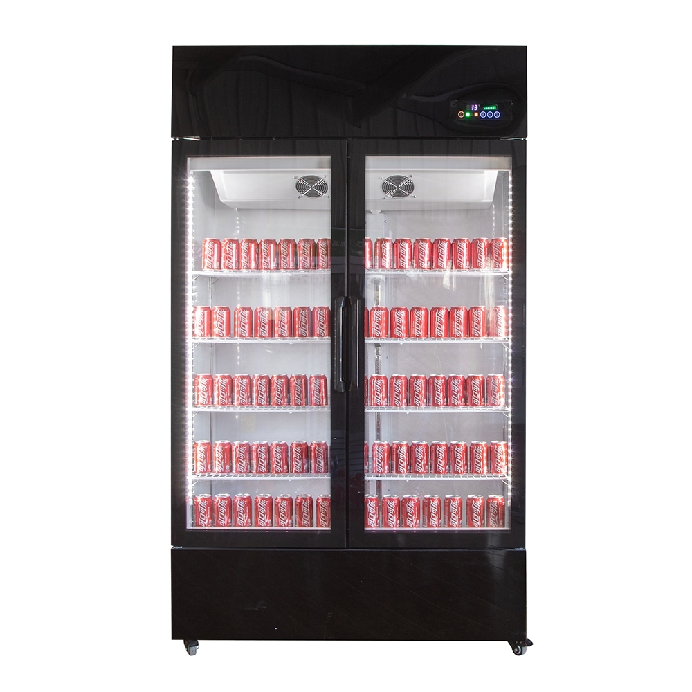 Beer & Wine Grab - 飲料バー冷蔵庫 キッチンワイン冷蔵庫 2枚ガラス扉ワインビールクーラー冷蔵庫