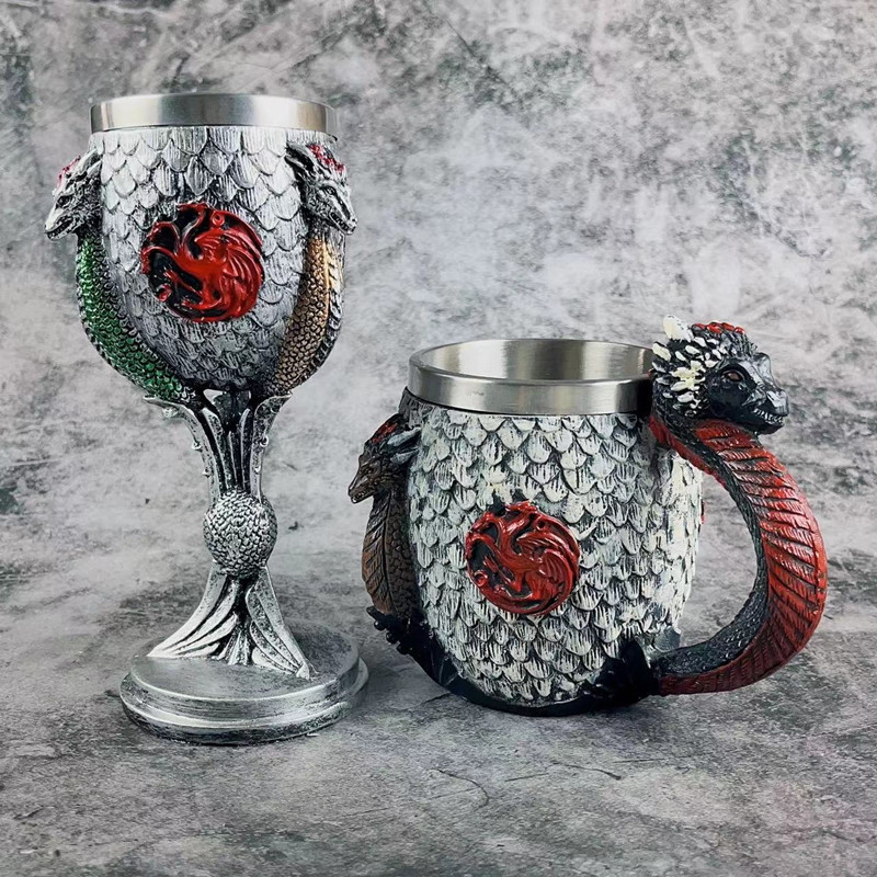 Wine Beer Coffee - ステンレス鋼の樹脂カップ,アイスとファイアの音楽,ビール,3D彫刻コーヒーカップ,tankardワインゴブレット,drinkw