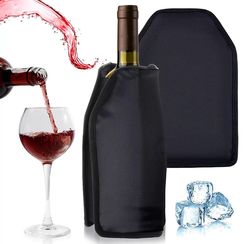 Wine Beer Cooler - ワインクーラーホルダー アイスバッグ ジェリーピクニック ドリンクソフトドリンクラック バーツール ナイロンワインクーラースリーブ