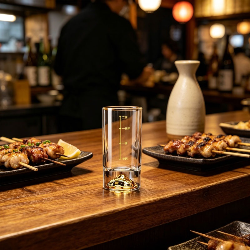 Wine Beer Spirit - 高級カクテルグラス クリスタル金箔グラス ゴールデンマウンテン型ワイングラス 50ml/100ml ハイエンドスピリッツカップ ビールグラス