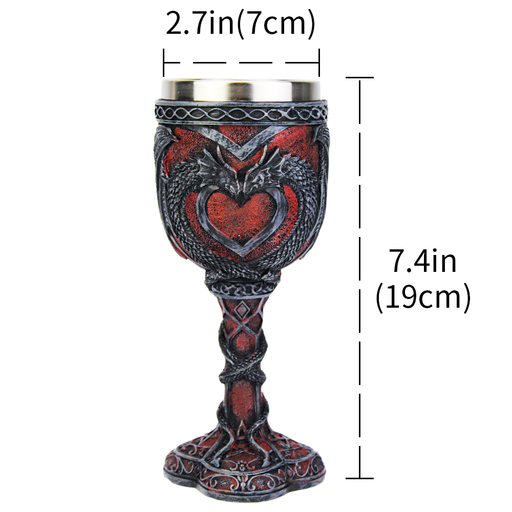 新中世風ダブルドラゴンワインビールマグカップ 304ステンレ - Wine Beer Coffee のレビューと価格
