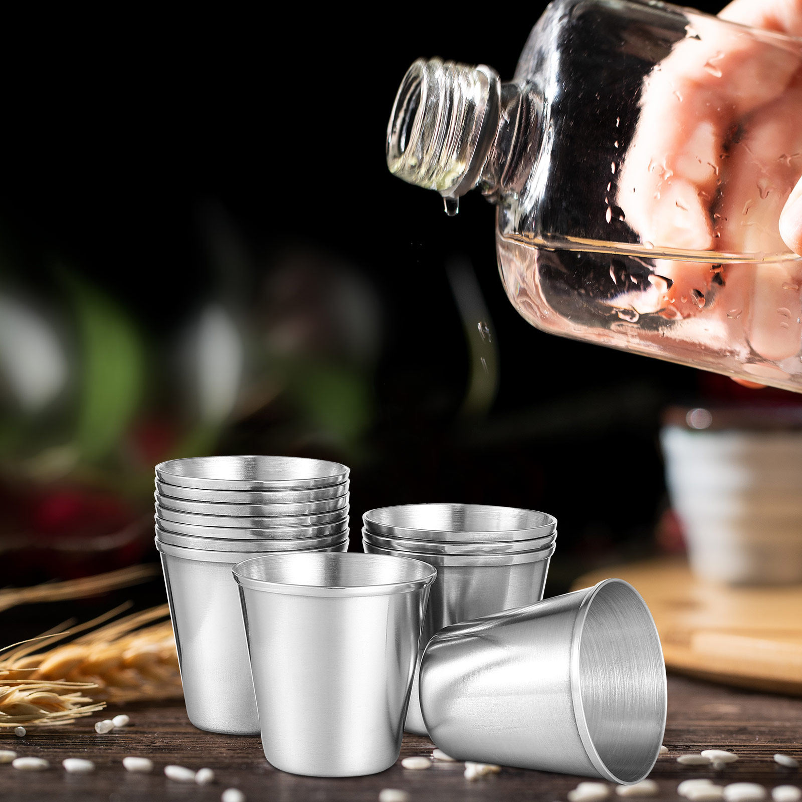 12個入りステンレス製ドリンクタンブラー、プロフェッショナル - Wine Beer Spirit のレビューと価格