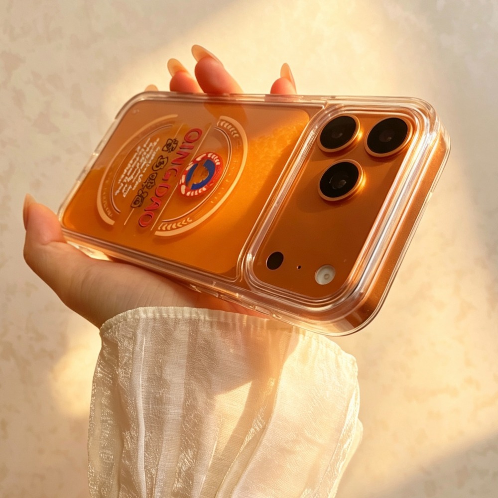 面白い青島ビール液体流砂スマホケース iPhone 17 1 - Beer & Wine Grab のレビューと価格