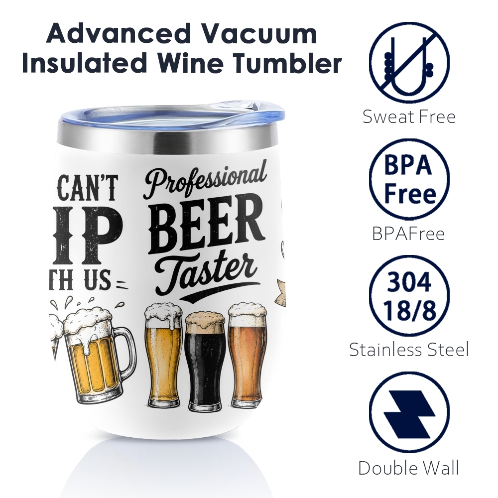 面白いビールの名言入り真空断熱ボトル 12オンス 保温ワイン - Beer And Wine Quote のレビューと価格
