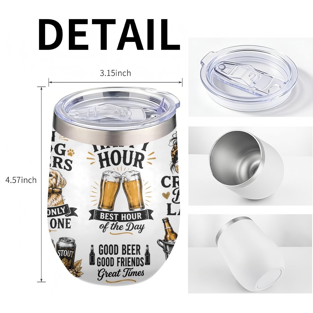 面白いビールの名言入り真空断熱ボトル 12オンス 保温ワイン - Beer And Wine Quote のレビューと価格