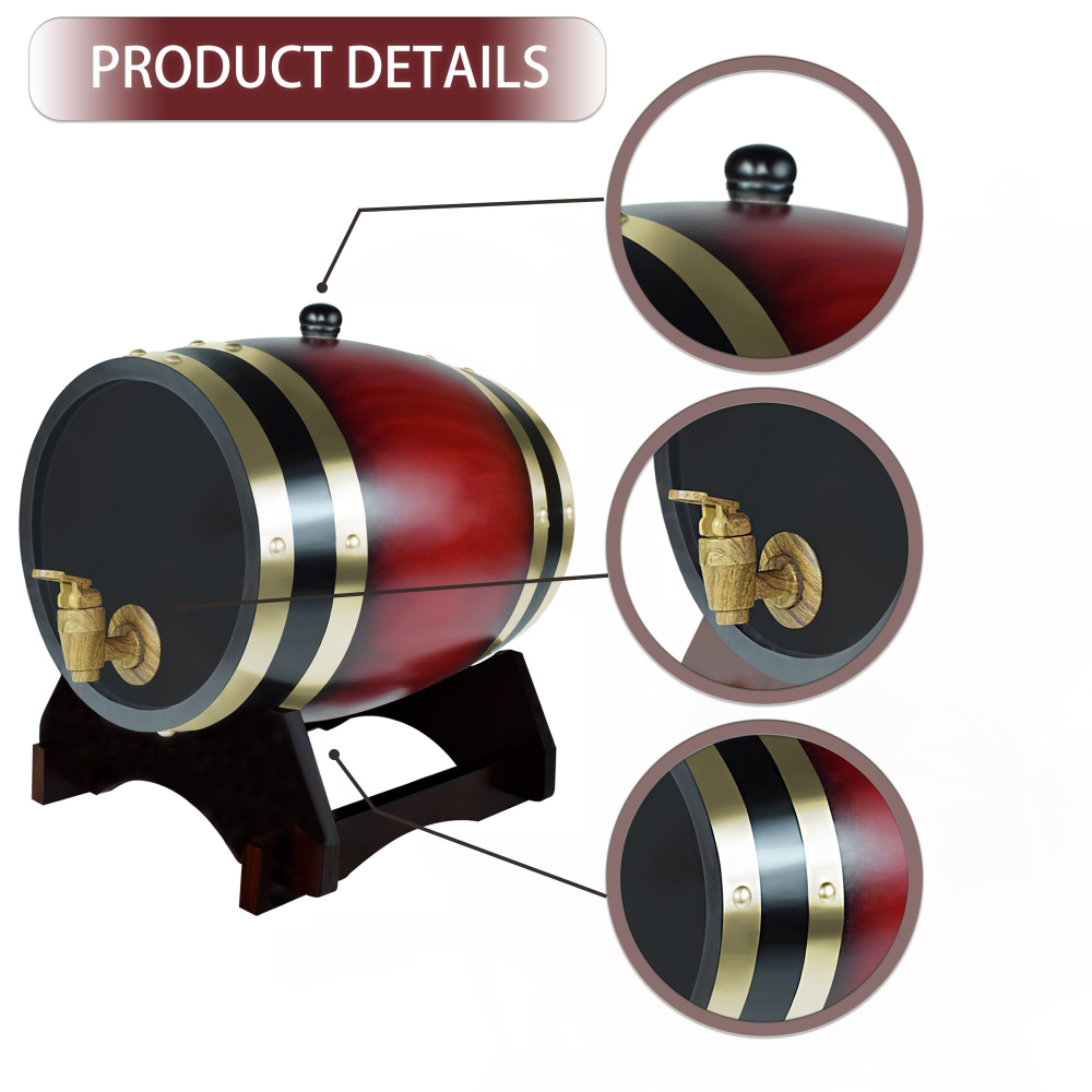 ウイスキーバレルディスペンサー オーク樽熟成樽 木製ホームウ - Wine Beer Spirit のレビューと価格
