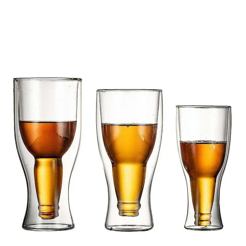クリエイティブカクテルワイングラスマグ二重壁マグビールワイン - Wine Vodka Beer のレビューと価格