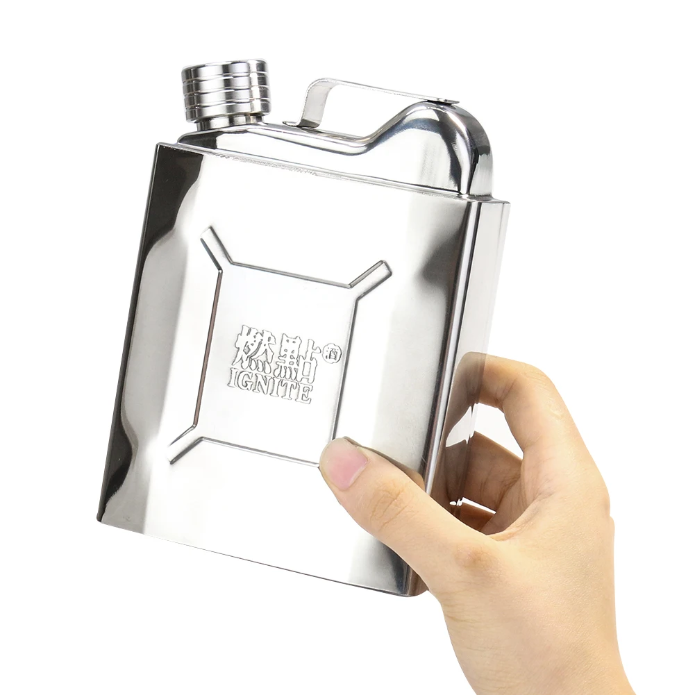 18 オンス大容量ステンレス鋼金属オイルバレルタイプワインボ - Wine Vodka Beer のレビューと価格