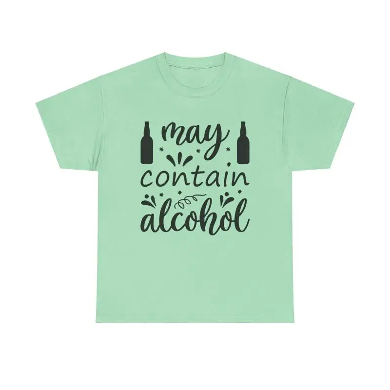アルコールが含まれる可能性あり Tシャツ 楽しい飲み会 ビー - Beer And Wine Quote のレビューと価格