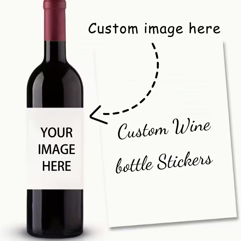 カスタマイズされたワインボトルラベルステッカー、写真/ロゴを - Wine Beer Bottle のレビューと価格