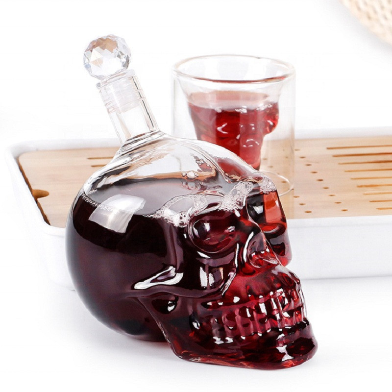 クリエイティブスカルヘッドデカンタクリスタルボトルウォッカワ - Wine Beer Spirit のレビューと価格