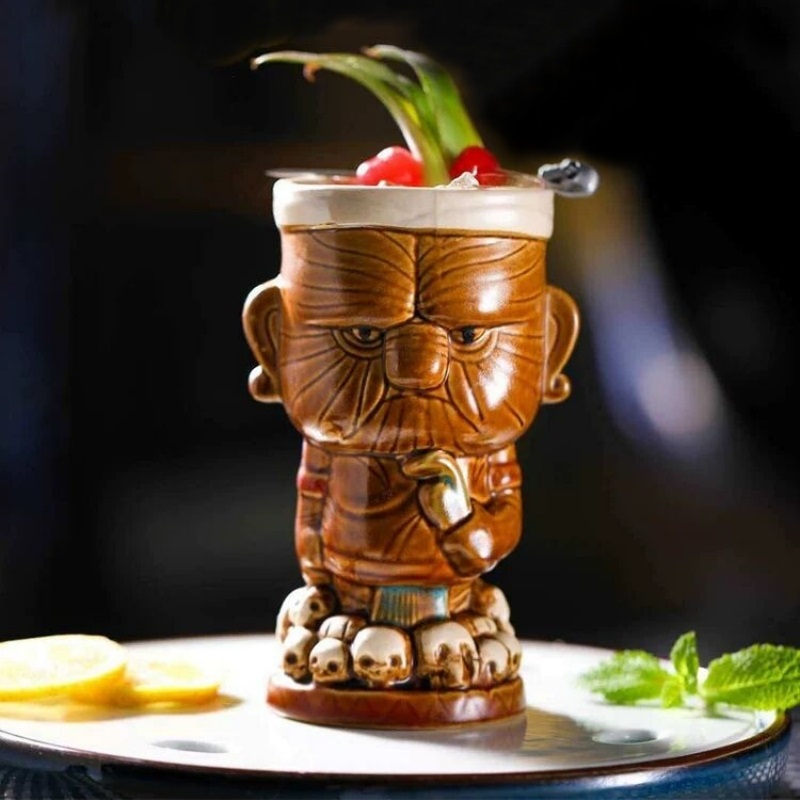 520ml セラミックティキマグ クリエイティブな磁器製ビー - Wine Beer Coffee のレビューと価格