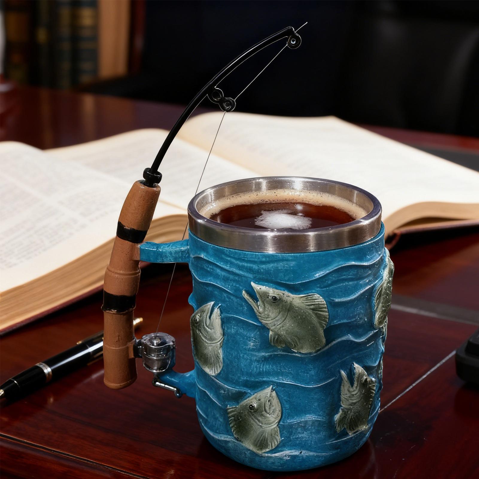 コーヒーマグ樹脂製冷温両用飲料水カップ釣りテーマデコレーショ - Wine Beer Coffee のレビューと価格