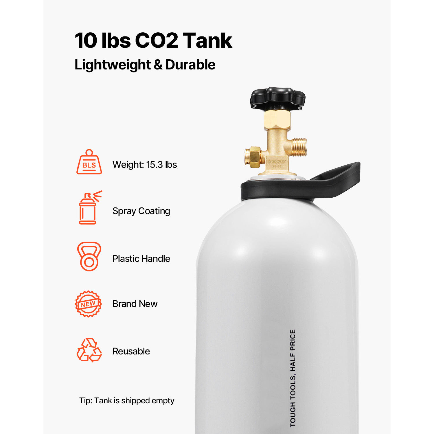 SucceBuy CO2タンク 10ポンド 新品 アルミ合金 - Beer & Wine Grab のレビューと価格